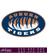 Auburn Tigers Logo Design with Orange Stripes SVG