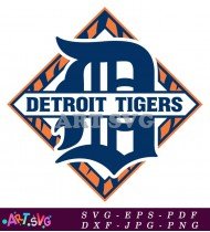 Detroit Tigers Baseball Team Logo Design SVG 2