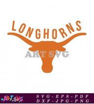 University Texas Longhorns Logo Mascot Orange SVG