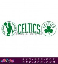 Boston Celtics Basketball Logo Clipart SVG