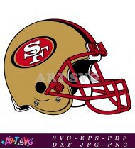 San Francisco 49ers Football Helmet Logo Vector SVG