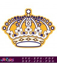 Hockey Championship Gold Crown Illustration Vector SVG