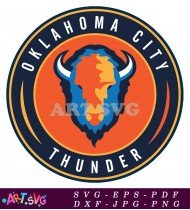 Oklahoma City Thunder Basketball Logo Design SVG 2