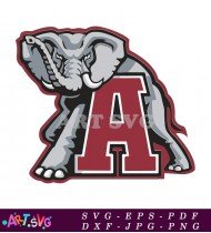 Alabama Crimson Tide Mascot Logo SVG