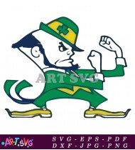 Notre Dame Fighting Irish Mascot Green Leprechaun SVG