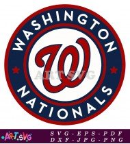 Washington Nationals Baseball Team Logo Design SVG