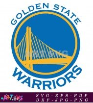 Golden State Warriors NBA Logo with Bridge SVG