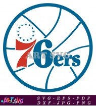 Philadelphia 76ers NBA Basketball Team Logo SVG 2