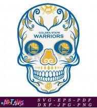 Golden State Warriors Logo Skull Vector Illustration SVG