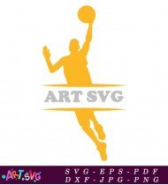 Silhouette Basketball Player Design For Apparel SVG