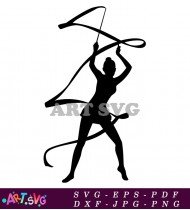 Gymnastics Sport Fitness Workout Exercise Silhouette SVG 3