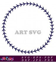 Baseball Stitching Circle Monogram Design SVG