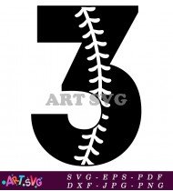 Baseball Stitch 3 Font Design Baseball Game Logo SVG 2