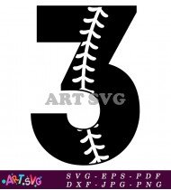 Baseball Stitch 3 Font Design Baseball Game Logo SVG 3