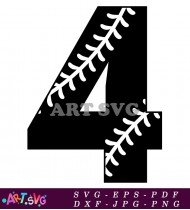 Baseball Stitch 4 Font Design Baseball Game Logo SVG 1