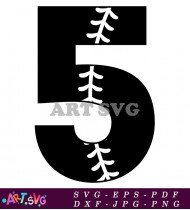 Baseball Stitch 5 Font Design Baseball Game Logo SVG 3