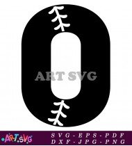 Baseball Stitch 6 Font Design Baseball Game Logo SVG 2