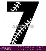 Baseball Stitch 7 Font Design Baseball Game Logo SVG 1