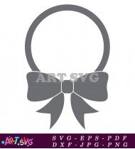 Simple Gray Bow For Custom Creations SVG