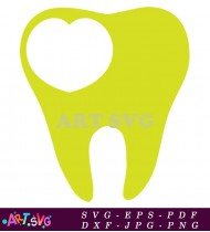 Light Green Tooth Template For Design SVG