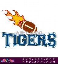 I Love Football Tigers Team Graphic Design SVG