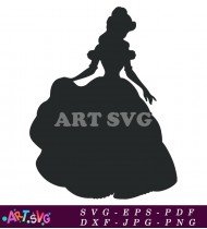 Beautiful Elegant Princess Silhouette Vector Illustration Design SVG