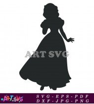 Princess Silhouette Costume Fancy Dress Up Outfit SVG