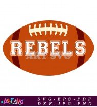 Rebel Football Team Sports Logo Vector Art SVG