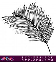 Palm Leaf Vector Graphic for Design Projects SVG