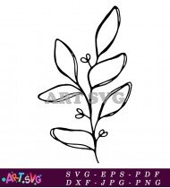 Green Leaf Silhouette Vector Illustration SVG