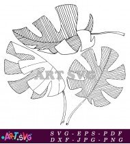 Botanical Leaves Design Element Illustration Vector SVG