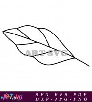 Simple Black And White Leaf Vector Design SVG