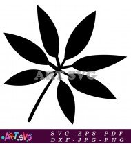 Simple Leaf Silhouette Clip Art Vector SVG