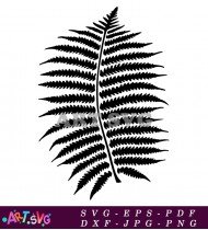 Fern Leaf Silhouette Clip Art Design SVG