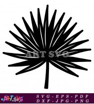 Palm Tree Leaf Silhouette Vector Design SVG