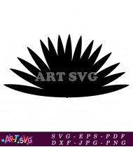 Black and White Tropical Palm Leaf Silhouette SVG