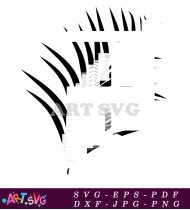 Black And White Tropical Palm Leaves SVG