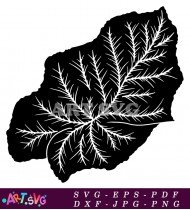 Black And White Simple Leaf Clip Art SVG