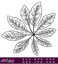 Silhouette Of Leaf Pattern Vector Graphic SVG 2