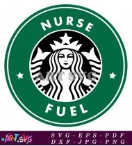 Starbucks Coffee Cup with Nurse Logo Design SVG