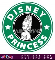 Disney Princess Coffee Mug Design Vector Illustration SVG