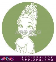 Tiana Disney Coffee Mug Design Vector SVG