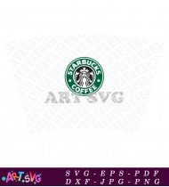 Starbucks Coffee Logo on Black and White SVG