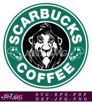 Starbucks Logo with Lion King Character SVG