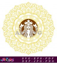 Starbucks Mandala Coffee Cup Design SVG