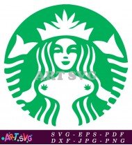 Starbucks Logo With Mermaid Siren Design SVG