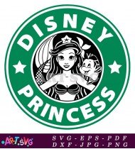 Disney Princess Starbucks Coffee Cup SVG