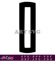 Black And White Alphabet Letter O SVG