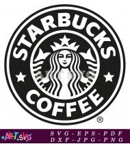 Starbucks Coffee Logo Illustration In Black Color SVG