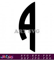 Black and White Letter A Vector Design SVG